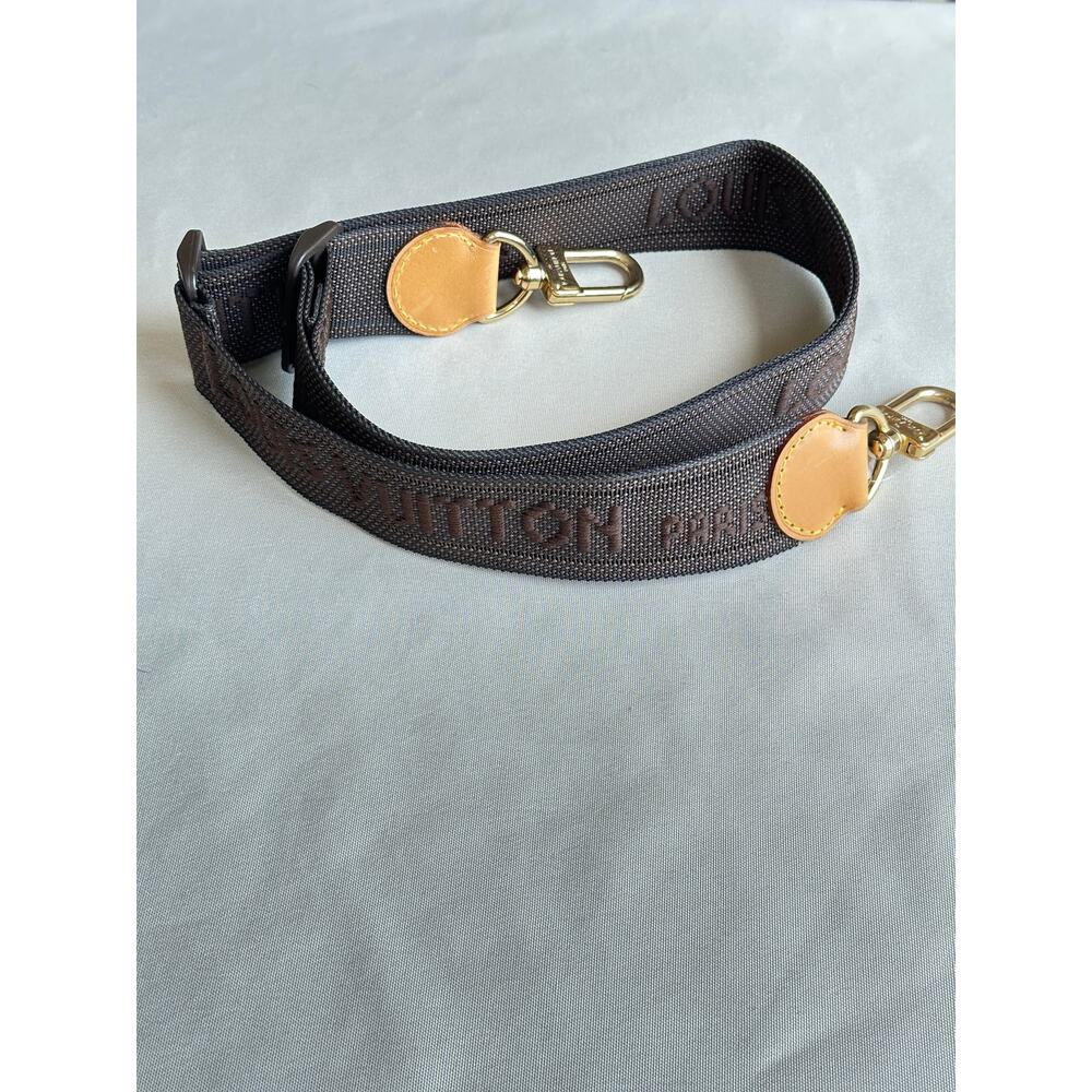 Louis Vuitton Jacquard Monogram Adjustable Shoulder Strap Brown 83455-3